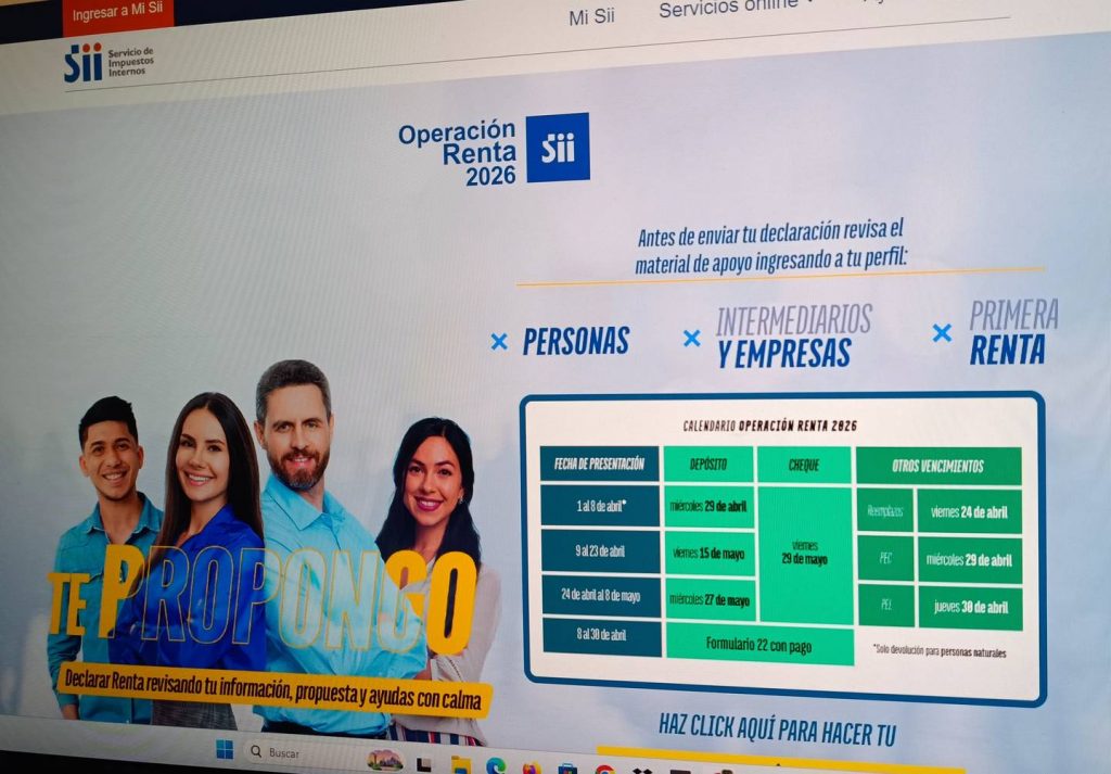 Operación Renta 2026: Conoce las fechas de pago de la devolución de impuestos