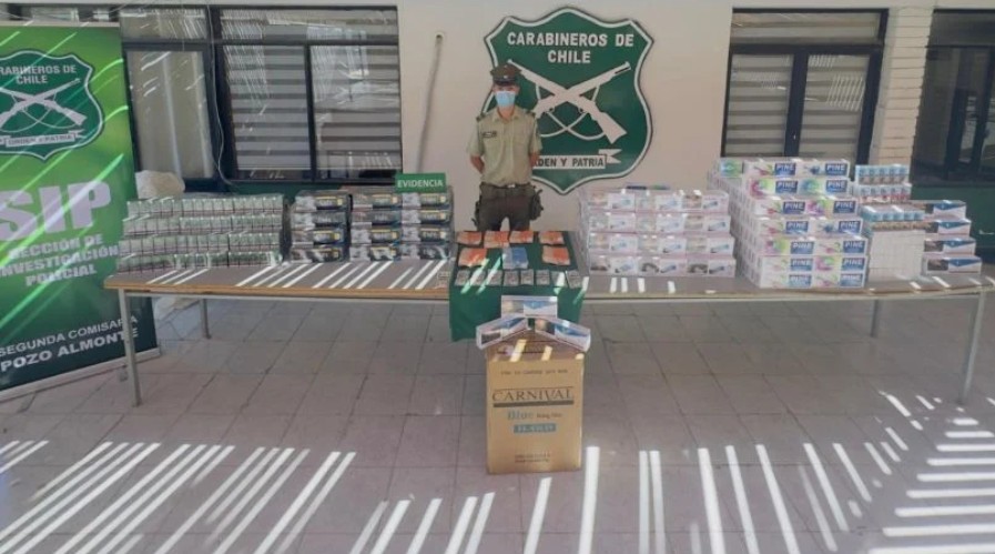 Más de 8 mil cajetillas de cigarrillos fueron decomisadas en operativos en Pozo Almonte